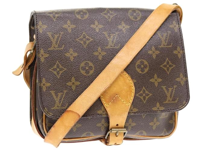 Louis Vuitton Monogram Cartouchiere MM M51253 Brown Cloth ref