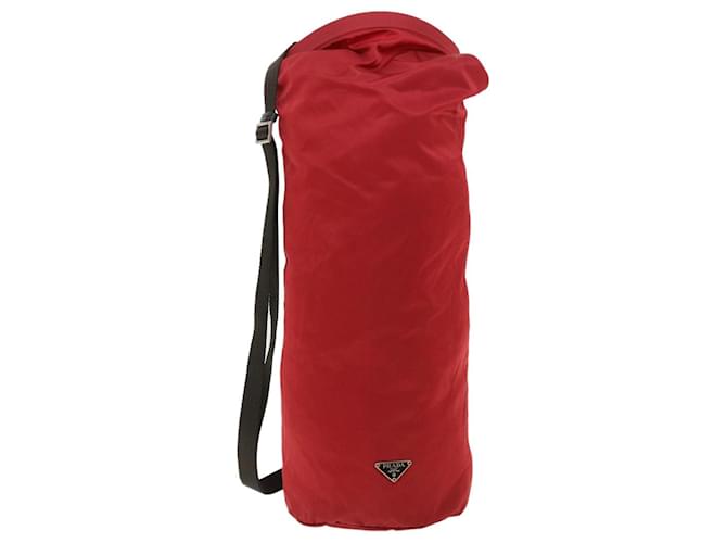 PRADA Shoulder Bag Nylon Red Auth bs3123  ref.724155