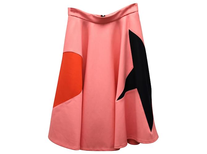 Msgm Star and Heart Midi Skirt in Pink Polyamide  ref.724320