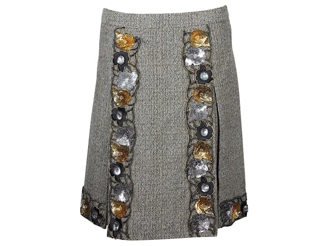 Miu Miu Multicoloured A-Line Skirt with Sequins  ref.724498