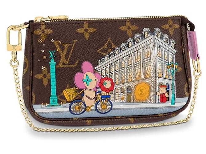 Louis Vuitton LV mini Pochette Accesories new Paris Brown ref