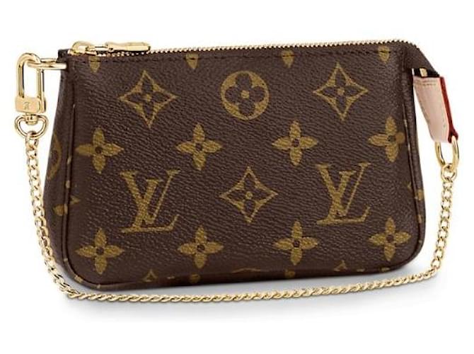 Louis Vuitton LV-Monogramm Mini-Pochette-Accessoires Braun  ref.724543