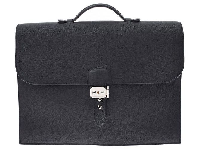 Sac à dépêches Hermès Hermes Sac a Depeche Nero Pelle