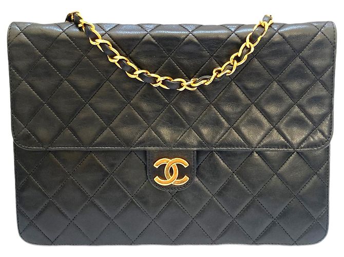 Bolsas CHANEL Couro Clássico/Atemporal Preto