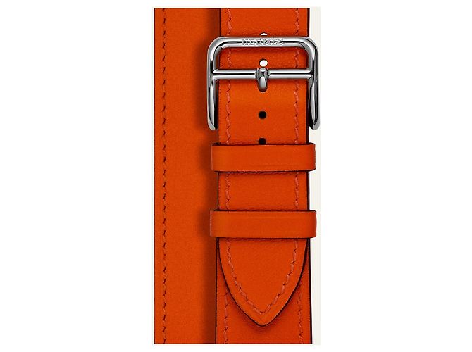 Hermès LARGE CAPE COD STRAP 37 MM, lined Tour Orange