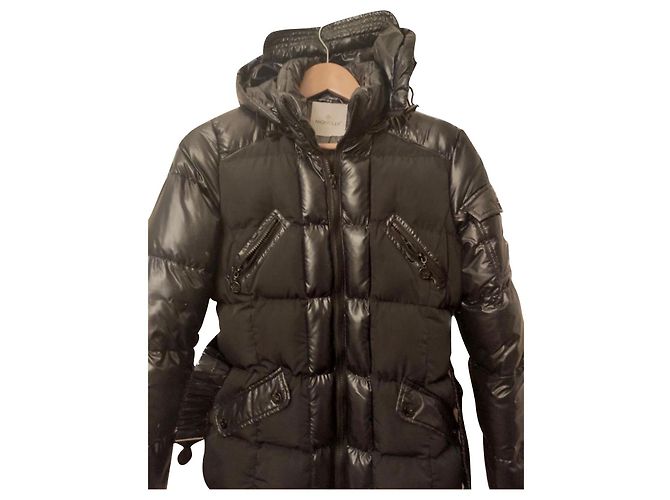 Moncler Jacket Black Polyester Women's Size M