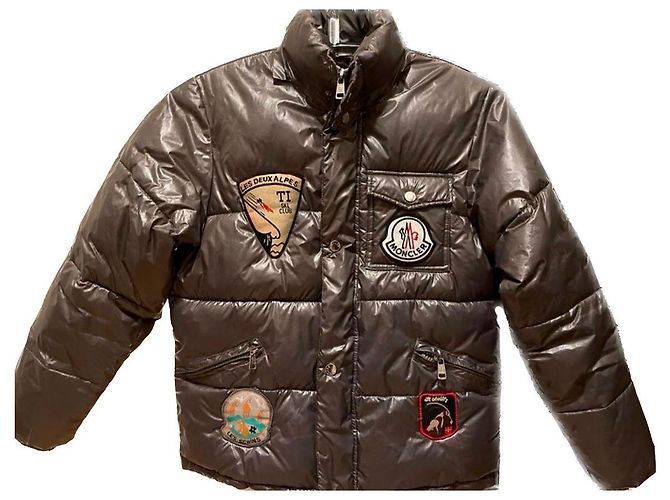 Moncler Furhood Jacket Light Brown Polyester