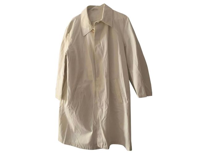 Trench Loewe crema in cotone e pelle Taglia L