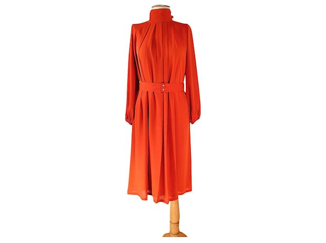 Max Mara Dresses Orange Silk Polyester  ref.725352