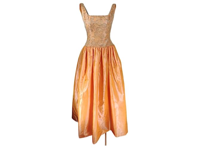 Escada Dresses Orange Silk Viscose Rayon  ref.725372