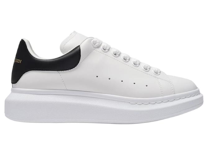 Oversized  Sneakers - Alexander Mcqueen - White/Black - Leather Pony-style calfskin  ref.725708