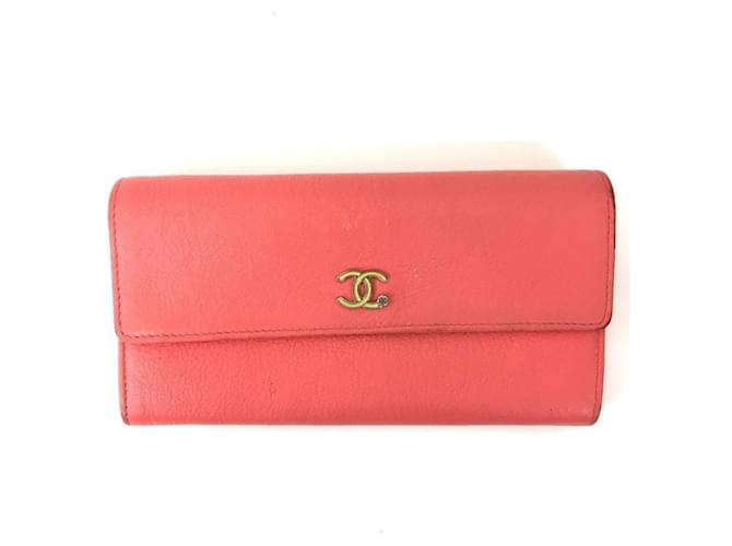 Chanel Pink Leather  ref.725803
