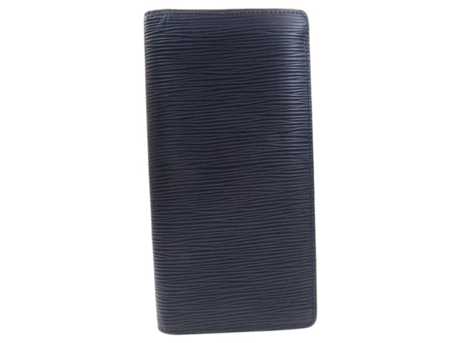 Louis Vuitton Portefeuille Brazza Navy blue Leather  ref.725852