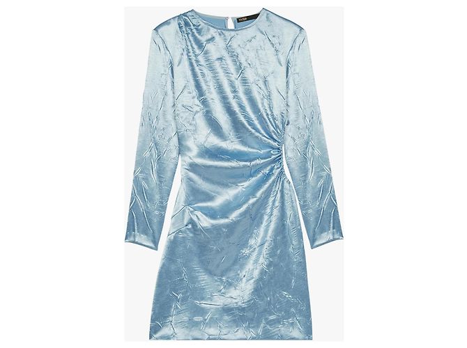 Maje Rilexette Kleid Blau Polyester