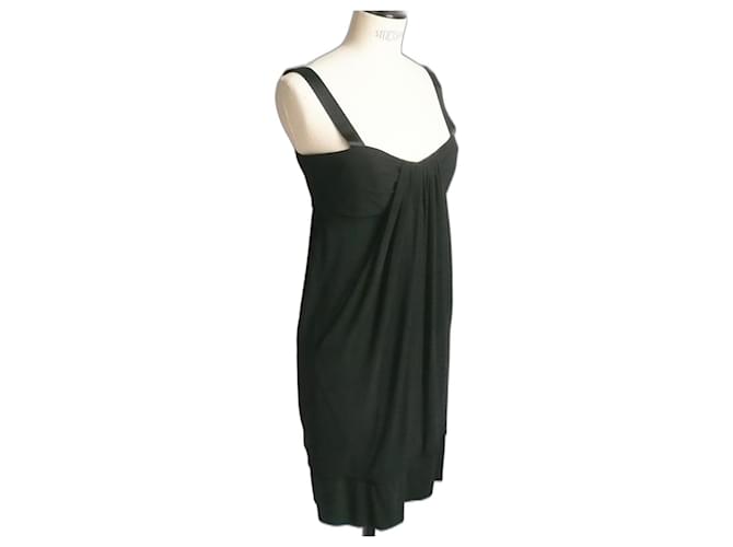 CHANEL Black strapless dress T38 BE Silk  ref.725872