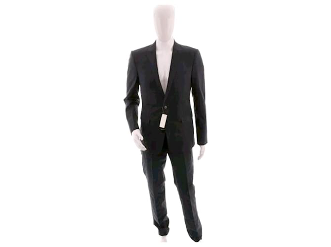 Emporio Armani David Line Slim Fit Navy Suit 2020 Size 52 Navy blue Cotton Wool  ref.726004