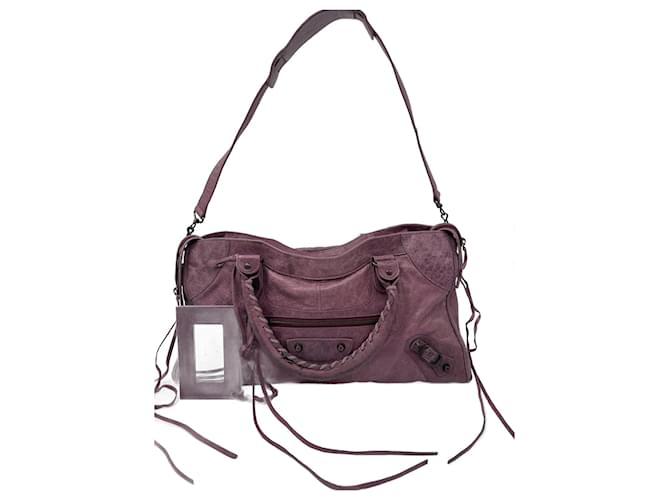 Purple Leather Balenciaga City ref.726078 - Joli Closet