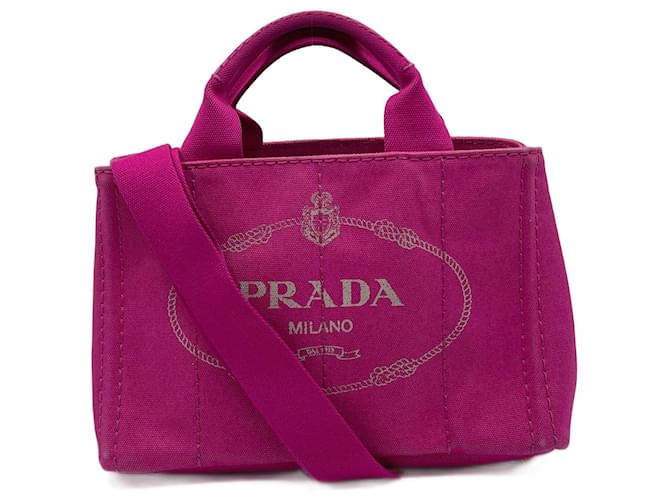 PRADA Logo Printed Tote Bag in Pink