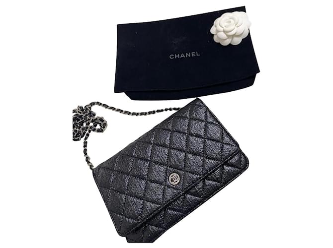Chanel Wallet on Chain Black Leather ref.726138 - Joli Closet