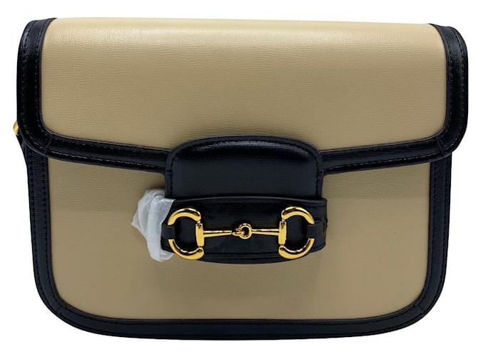 GUCCI Horsebit bag Beige Leather  ref.726512