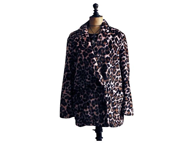 The Kooples Pelliccia sintetica leopardata T: 38 Stampa leopardo