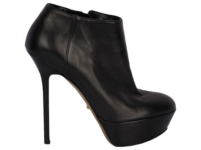 Sergio Rossi Platform Heeled Ankle Boots Black