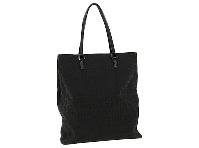 FENDI Zucchino Canvas Hand Bag Black Auth 33232 Cloth  ref.726695