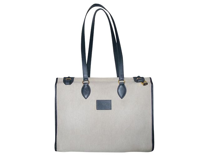 Hermès Canvas Cabag Tote 40 cm Blu Navy