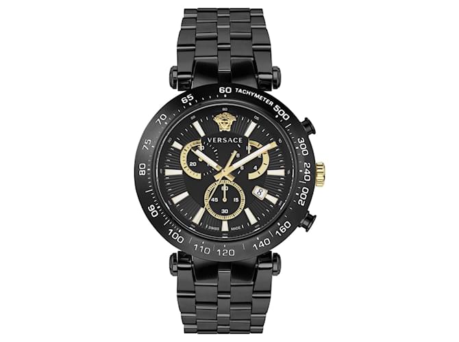 Versace Bold Chrono Bracelet Watch Black  ref.727341