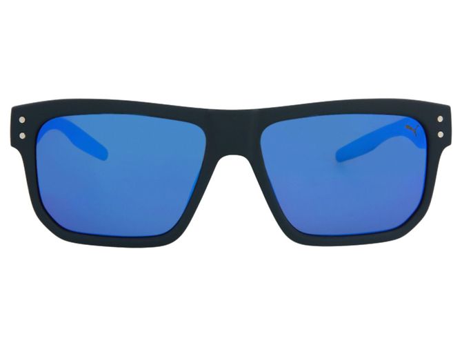 Puma Square-Frame Rubber Sunglasses