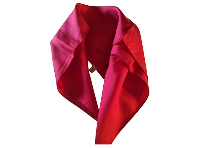 Lanvin Men Scarves Red Silk  ref.727448