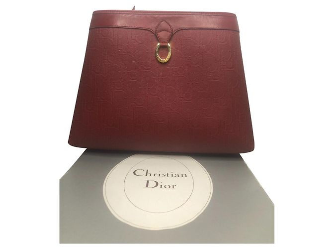 Pochette Christian Dior Monogram Bordeaux Bordò