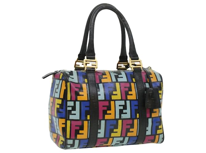 FENDI Zucca Canvas Hand Bag Multicolor Auth 33276 Multiple colors  ref.727719
