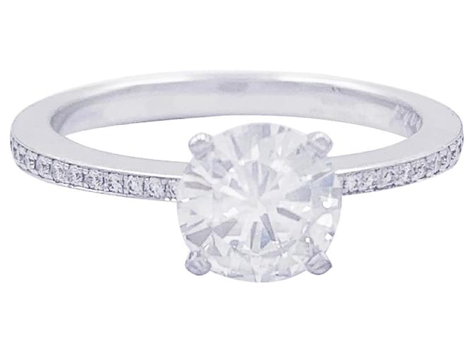 anillo de diamantes Chopard 1,01 ct, ORO BLANCO.  ref.727767