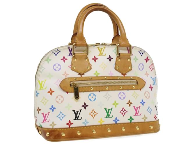 Bolsa de mão LOUIS VUITTON Monograma Multicolor Alma Branco M92647 LV Auth bs3073  ref.727940