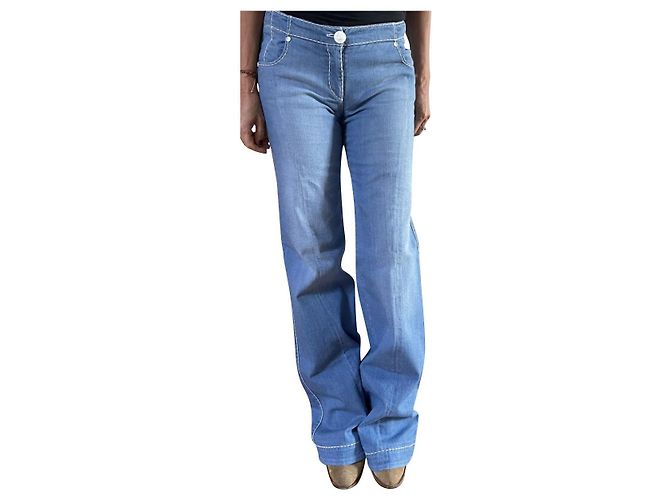 Cambon Chanel Jeans Blu Cotone