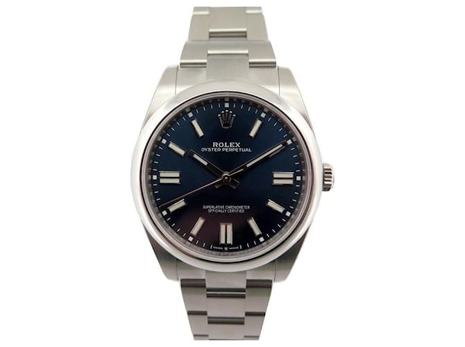 NEW ROLEX WATCH 124300 OYSTER PERPETUAL 41 MM AUTOMATIC FULL SET NEW WATCH Silvery Steel  ref.728376