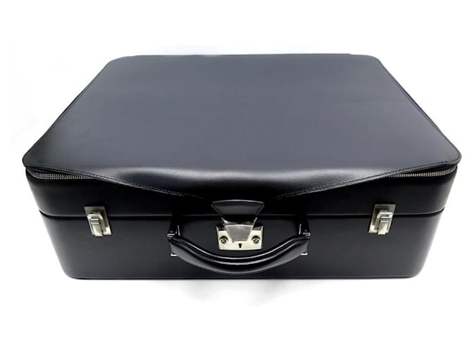 NEW VINTAGE CARTIER SUITCASE IN BLACK LEATHER 48 CM NEW BLACK LEATHER BAG LUGGAGE