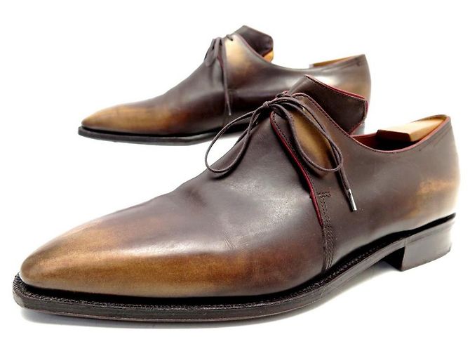 SCARPE CORTHAY DERBY ARCA 7.5 41.5 Derby 2 SCARPE CON OCCHIELLO DI CUOIO MARRONE