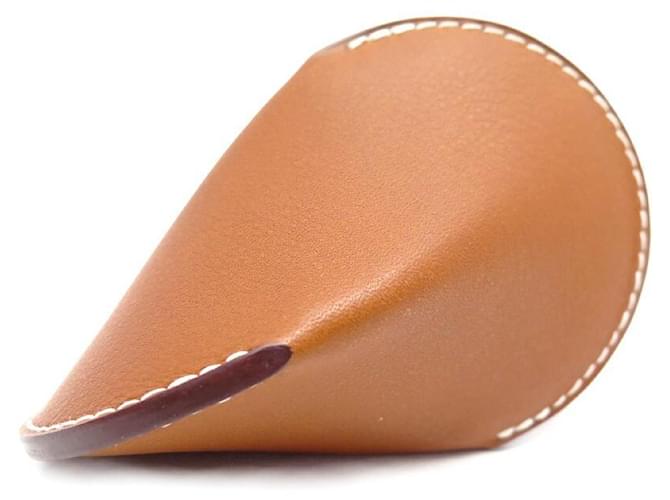 Hermès NEW HERMES DROP PAPER WEIGHT IN CAMEL BROWN LEATHER DROP PAPER WEIGHT Caramel  ref.728418