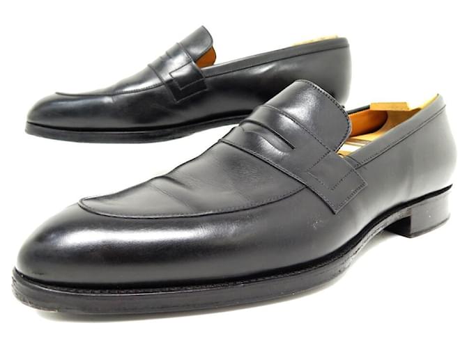 JM WESTON ETON SHOES 489 Church´s Loafers 8C 42 BLACK LEATHER SHOES LOAFERS  ref.728475