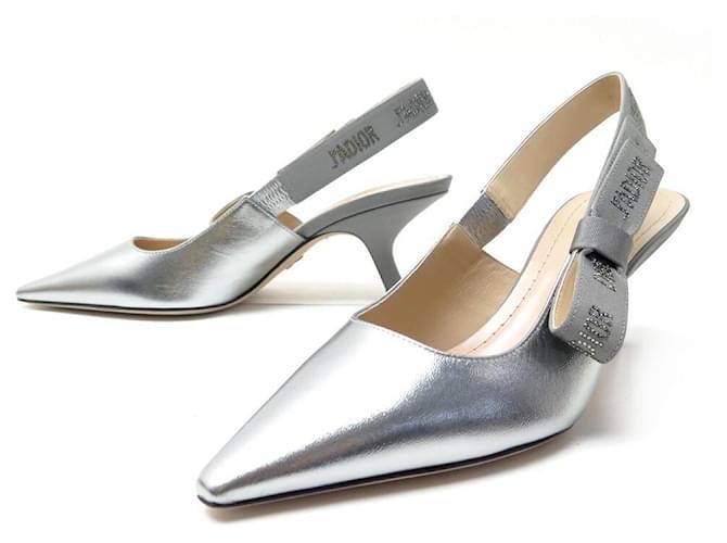 NEW CHRISTIAN DIOR SLINGBACK J ADIOR PUMPS SHOES 38 5 LEATHER  