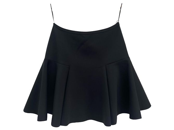 Saia Lanvin em neopreno preta Preto