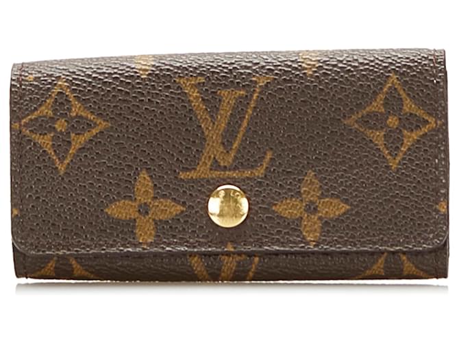 Louis Vuitton monogramma marrone 4 Portachiavi Tela  ref.729237