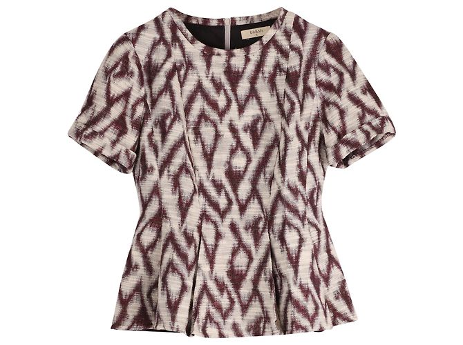 Ba&Sh Aldo-Bluse im Schößchen-Stil aus cremefarbener Viskose Weiß Roh
