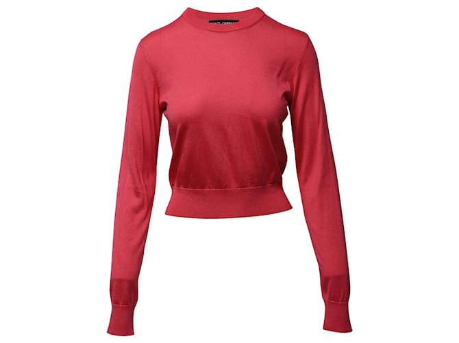 Dolce & Gabbana Dolce and Gabbana Lightweight Sweater in Pink Silk  ref.729569