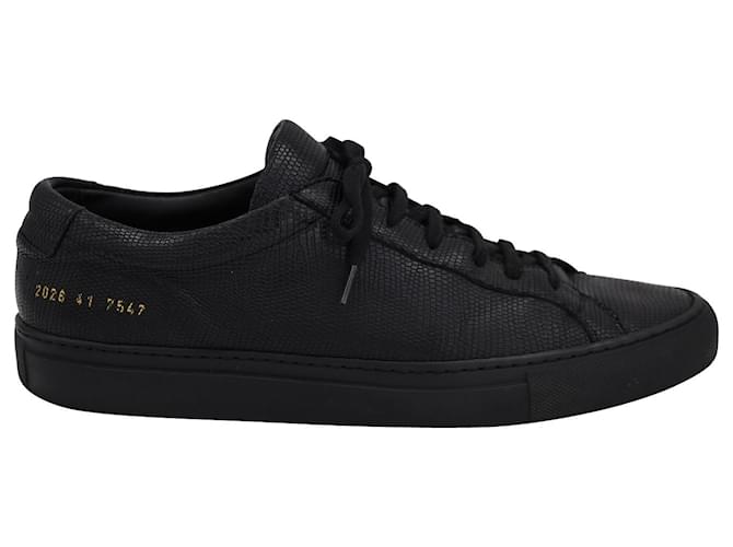 Autre Marque Common Projects Achilles Full Grain Sneakers in Black Leather  ref.729619