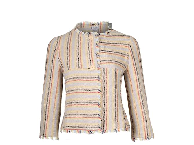 Chanel vintage 2000 Striped Jacket in Multicolor Wool Multiple colors  ref.729635