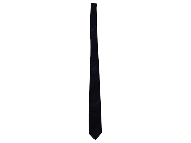 Cravate à carreaux Louis Vuitton en soie bleu marine  ref.729647