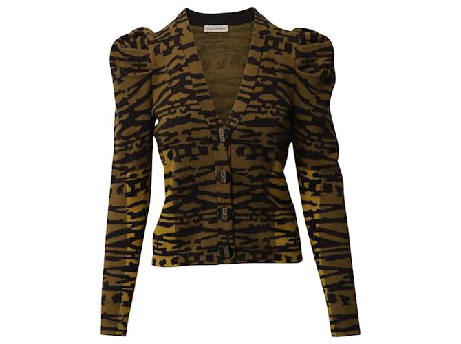 Cárdigan con estampado de leopardo en lana multicolor Rhea de Ulla Johnson  ref.729694